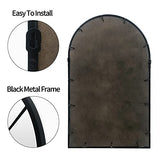 HQiJun Wall Mirror Window Decorative Mirrors Arched Farmhouse for Living Room Bedroom Entryway Bathroom Vanity (19.7” x31.5” x0.9”) HQiJun