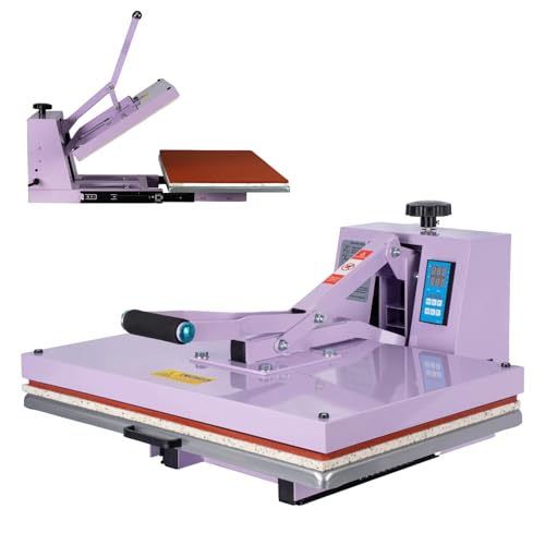 16x24 Heat Press Machine for T Shirts, 1.8-2kw, 72.77lbs High Pressure, Slide Out Sublimation Heat Transfer Press Suitable for Family or Small Business. (Purple, 16x24 Manual) Eonvest