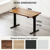Acrolix Electric Standing Desk with Cable Management, 48 X 24 Inches Sit Stand up Desk,2 Memory Preset for Home Office&Gaming&Living Table with Splice Board (Rustic Brown Desktop) Acrolix