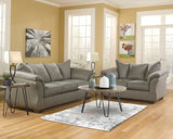 Signature Design by Ashley 1` Darcy Casual Plush Loveseat, Grayish Brown, 39"D x 67"W x 40"H, Gray Signature Design by Ashley