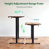 Agilestic Electric Standing Desk, Large 63 x 24 Inches Height Adjustable Desk, Sit Stand up Desk for Work Office Home, Splice Board, Rustic Brown Agilestic
