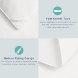 ACCURATEX King Duvet Insert Comforter,100% Cotton 400GSM Thick Fluffy Down Alternative Comforter,Breathable Soft White Hotel Bed Duvet Insert with Corner Tabs (104''x90'') ACCURATEX