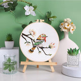 GLTAYLMY 3 Sets Embroidery Kit for Beginners Needlepoint Cross Stitch Kits for Adults,Stitch Learning DIY Kit with Easy Instruction,Stamped Bird Embroidery Patterns,Hoop,Threads,Sewing Hobby