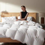 Three Geese Luxury Down Comforter King Size, All-Season Duvet Insert 106x90 Inch with 100% Cotton Cover, 72 Oz Weight Three Geese