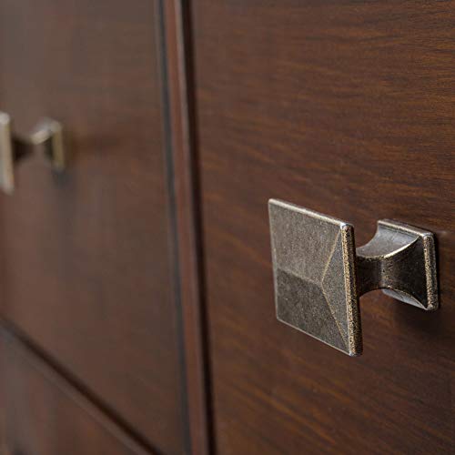 SIMPLIHOME Artisan Solid Pine Wood 54 inch Contemporary Sideboard Buffet Credenza in Russet Brown features 2 Doors, 6 Drawers and 2 Cabinets with Large storage spaces SIMPLIHOME