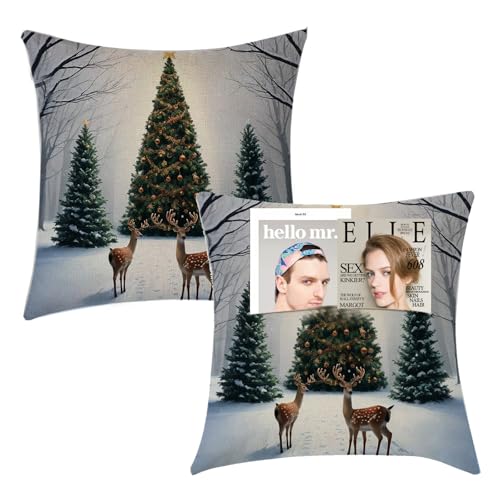 QOMOLANGMA Blank Sublimation Pillow Cover 15.75" x 15.75" Linen Heat Transfer Printing Sublimation Blank Pocket Pillow Case Linen Pillowcase (10PCS)