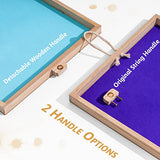 Tektalk Jigsaw Puzzle Table with Leather Bar, Wooden Plateau Portable Puzzle Board Saver with Embedded Adjustable Stand/Bracket and Removable Cover, 4 Sorting Drawers, for Up to 1500 Pieces Tektalk