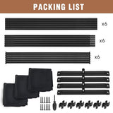 Yettsoy Room Divider 6FT Folding Privacy Partition Screen, 103'' W Freestanding Wall Divider for Room Separation, Portable 3 Panel Room Divider Panel Privacy Screen for Dorm Studio Office, Black Yettsoy