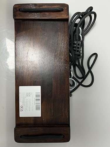 KINSPORY Wooden Swing Seat, Outdoor Swing Set Accessories for Backyard, Height Adjustable Rope with Hanging Tree Straps Kit for Porch Patio Garden Playgroud (Brown) KINSPORY