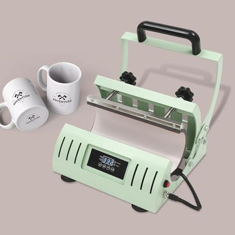 500W Tumbler Heat Press Machine, Double Mug Press for 2 Cups at Once (11-30oz), Fast & Even Heating with Digital Temp/Time Control RTUSUML