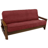 Blazing Needles Solid Microsuede Double Corded 8" to 9" Futon Cover, Full, Red Wine Blazing Needles