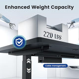 FEZIBO 71 x 37 Inch Electric Standing Desk with Integrated Dual-Beam, Height Adjustable Computer Desk, Stand Up Desk for Home Office Workstation, Large 3-Piece Desktop Black FEZIBO