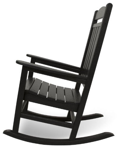 POLYWOOD R100BL Presidential Rocking Chair, Black - WoodArtSupply