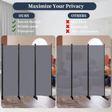 Room Divider Folding Privacy Screens with Lockable Wheels, 176'' Fabric Partition Room Dividers Freestanding Room Divider Panel for Room Separation, Wall Divider for Home Office Bedroom Studio Decor HOMSCREENER
