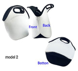 QOMOLANGMA 6 pcs Sublimation Blank Lunch Bag 11.8 x 11.8 in Tote Bag Reusable Insulated Thermal Food Carry Case Handbags with Zipper for Heat Press Transfer Printing (white) QOMOLANGMA