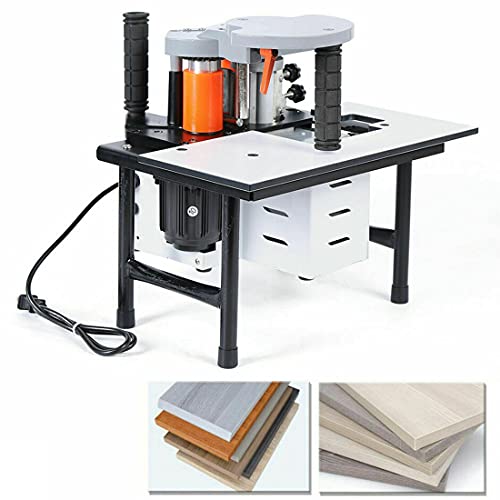 DNYSYSJ 110V Edge Bander Machine Woodworking Portable Edge Banding Bander Double-Side Glue Banding Width 10-59mm for Arc & Straight Edges - WoodArtSupply