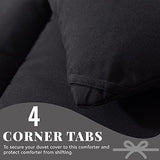 Cosybay Down Alternative Comforter (Black, Twin) - All Season Soft Quilted Twin Size Bed Comforter - Duvet Insert with Corner Tabs - Winter Summer Warm Fluffy, 64x88 inches Cosybay
