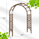 VINGLI Wooden Garden Arbor, Wedding Arch, 7ft Arch Backdrop Stand for Ceremony, Wood Trellis for Plant Climbing, Christmas Decor Pergola for Garden Backyard, Lawn VINGLI