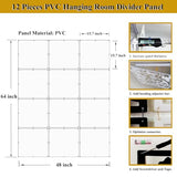Lchen Solid Hanging Room Divider,12 Pieces Solid Board Screen Panels White Home Decoration Room Partition (White Board,15.7"x15.7"x0.03") Lchen