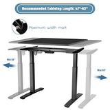 Tangkula Electric Standing Desk Frame, Height & Width Adjustable Motorized Sit Stand Desk Base, Ergonomic Single Motor Stand Up Workstation w/Memory Controller, Standing Desk Legs Tangkula