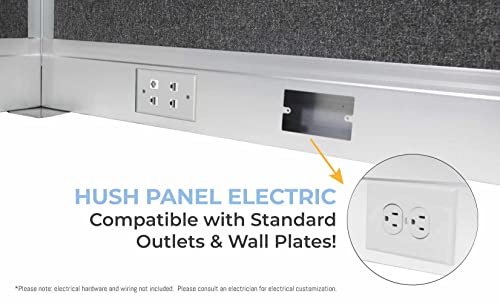 Versare Pre-Configured Hush Panel Electric Cubicle | Workstation Divider Walls | Cubicle Privacy Panels | Office Partition Walls VERSARE