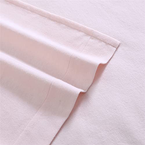 Laura Ashley - Flannel Sheets Twin Size, Anti-Pilling & Wrinkle Resistant Cotton, Touchably Soft for All-Season Comfort - Bed Sheets with Matching Pillowcase & Fitted Sheet (Bright Blush) Laura Ashley