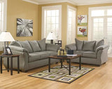 Signature Design by Ashley 1` Darcy Casual Plush Loveseat, Grayish Brown, 39"D x 67"W x 40"H, Gray Signature Design by Ashley