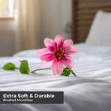 Sleepy Town Full Size Bed Sheets - 3 Piece - NO Flat Sheet Included - Full Sheet Set - Soft, Comfy & Cooling - Easy Care - Wrinkle & Fade Resistant - Brushed Microfiber - Deep Pocket Sheets (White) Sleepy Town