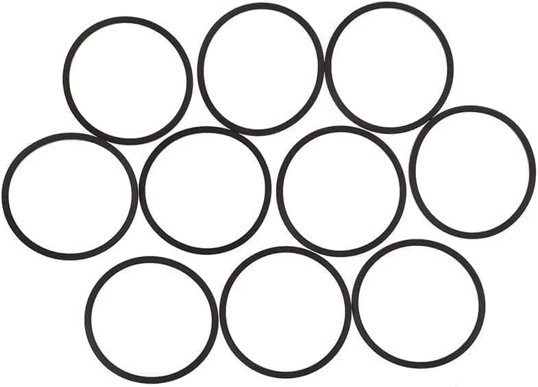 10Pcs Black Disk Drive Rubber Belt Replacement for Xbox 360, Replacement Belt Kit for Rock Tumblers Fansoftiks