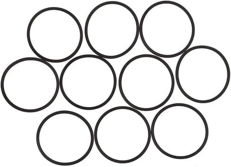 10Pcs Black Disk Drive Rubber Belt Replacement for Xbox 360, Replacement Belt Kit for Rock Tumblers Fansoftiks