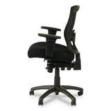 Alera Etros Series Petite Mid-Back Multifunction Mesh Chair, Black Alera
