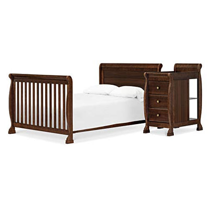 DaVinci Kalani 4-in-1 Convertible Crib and Changer Combo in Espresso