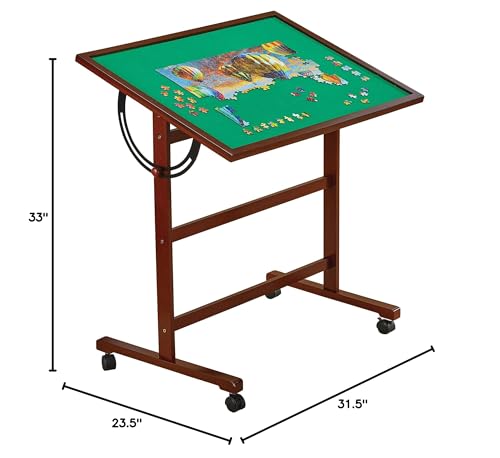 Collections Etc Adjustable Portable Jigsaw Puzzle Tilting Table Brown - WoodArtSupply