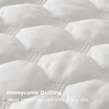 Bedsure Quilts Queen Size - Lightweight Bedspreads Queen Size with Classic Honeycomb Quilting, Soft Quilt Bedding Set, White Comforter Set Coverlet for All Seasons with 2 Pillow Shams (90" x 96") Bedsure