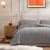 UGG Kenzie Comforter Set with 2 Pillow Shams Plush Faux Fur Bedding Soft Warm Down Alternative Comforter Washable Hypoallergenic Fluffy Blanket Set for Bedroom, King/California King Size, Seal UGG