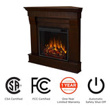 Real Flame Chateau 41" Corner Electric Fireplace with Mantel for Living Room or Bedroom, Replaceable Fireplace Insert Heater, Realistic Log and Flame Effect, Remote Control, Timer. Real Flame