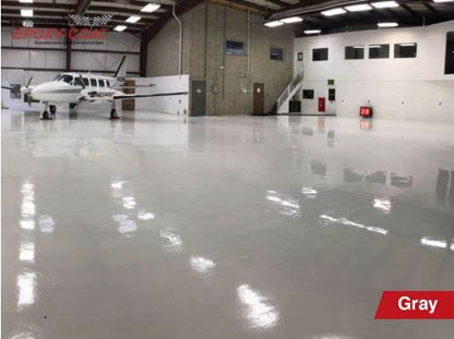 Epoxy-Coat Epoxy Floor Kit GOOD Full Kit Gray Base with Gray Blend Flakes- up to 500 sq.ft. at 9.7 mils - for Garage Floors, Basement Floors, Concrete, and More - WoodArtSupply