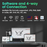 Longer RAY5 New Upgrade Laser Engraver, Laser Cutter 10W Output Power, Engraving Speed Up to 24,000 mm/min, 3.5” Color Touch Screen, App Offline Control, DIY Engraver Tool for Metal/Glass/Wood Longer