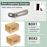 Giantex Pantry Organization and Storage, Tall Buffet Hutch Cabinet with Drawer Cabinet Shelf, High Cupboard Sideboard, Stationary Microwave Stand, Wood Countertop (White & Natural) Giantex