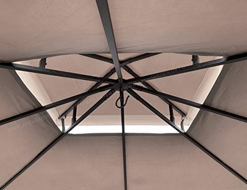 APEX GARDEN Replacement Canopy Top for 10' x 12' Monterey Gazebo #L-GZ288PST-4H / L-GZ288PST-4D APEX GARDEN