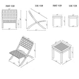 Alaterre Furniture Barre Patio Bistro Set, Natural Alaterre Furniture