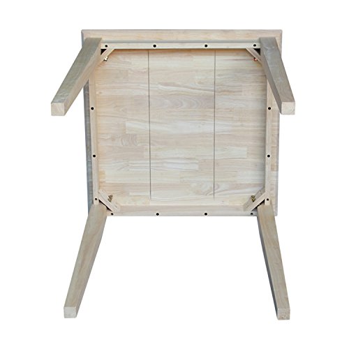 International Concepts Square Counter Height Solid Wood Top Table with Shaker Legs, 30-Inch IC International Concepts