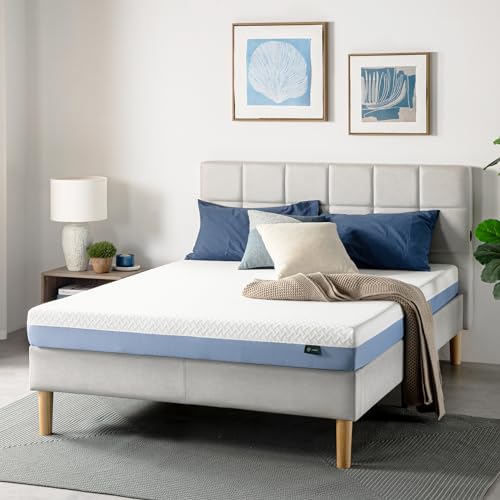 ZINUS 6 Inch Cooling Essential Memory Foam Mattress [New Version], Queen, Fiberglass Free, Medium Feel, Cooling Airflow Memory Foam, Certified Safe Foams & Fabric, Mattress in A Box Zinus