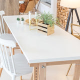 Kaboon 60x24 inches Tabletop, Solid One-Piece Desktop for Sit Stand Desk, Double Desks, L Desk DIY,Wood Countertop Home or Commercial Use,1 inch Thick, White, 23.62" D x 59.1" W Kaboon