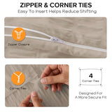 Cozyide Linen Duvet Cover Full Size, 3 Pieces Bedding Duvet Covers, Soft Breathable Seersucker Duvet Cover Set with Zipper Closure and Corner Ties (1 Duvet Cover 80"x90" + 2 Pillow Shams 20"x26") Cozyide