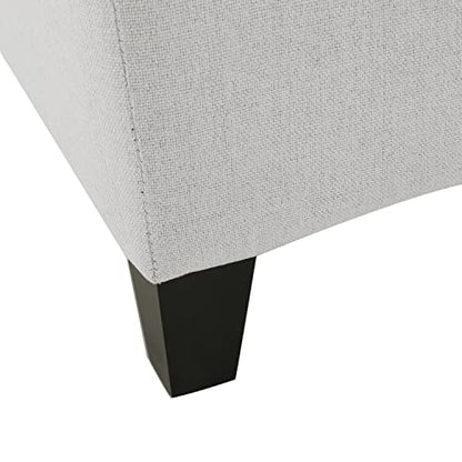 Christopher Knight Home Mission Fabric Storage Ottoman, Light Grey - WoodArtSupply