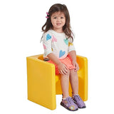 ECR4Kids Tri-Me 3-In-1 Cube Chair, Kids Furniture, Yellow ECR4Kids