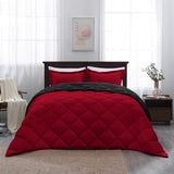 Basic Beyond Twin Comforter Set - Red Twin Comforter Set, Reversible Twin Bed Comforter Set for All Seasons, Black/Red, 1 Comforter (66"x92") and 1 Pillow Sham (20"x26"+2") Basic Beyond