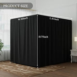 YRDKB Black Canopy Bed Curtains - 4 Corner Post Bed Curtains Queen Lightproof Siamesed Drapes Bed Canopy for Adults & Girls Bedroom Decoration(Black,Queen)