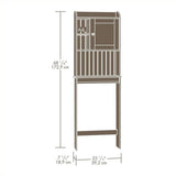 Pemberly Row Over-The-Toilet Etagere, Space-Saver Bathroom Cabinet with Adjustable Shelf in Soft White Pemberly Row